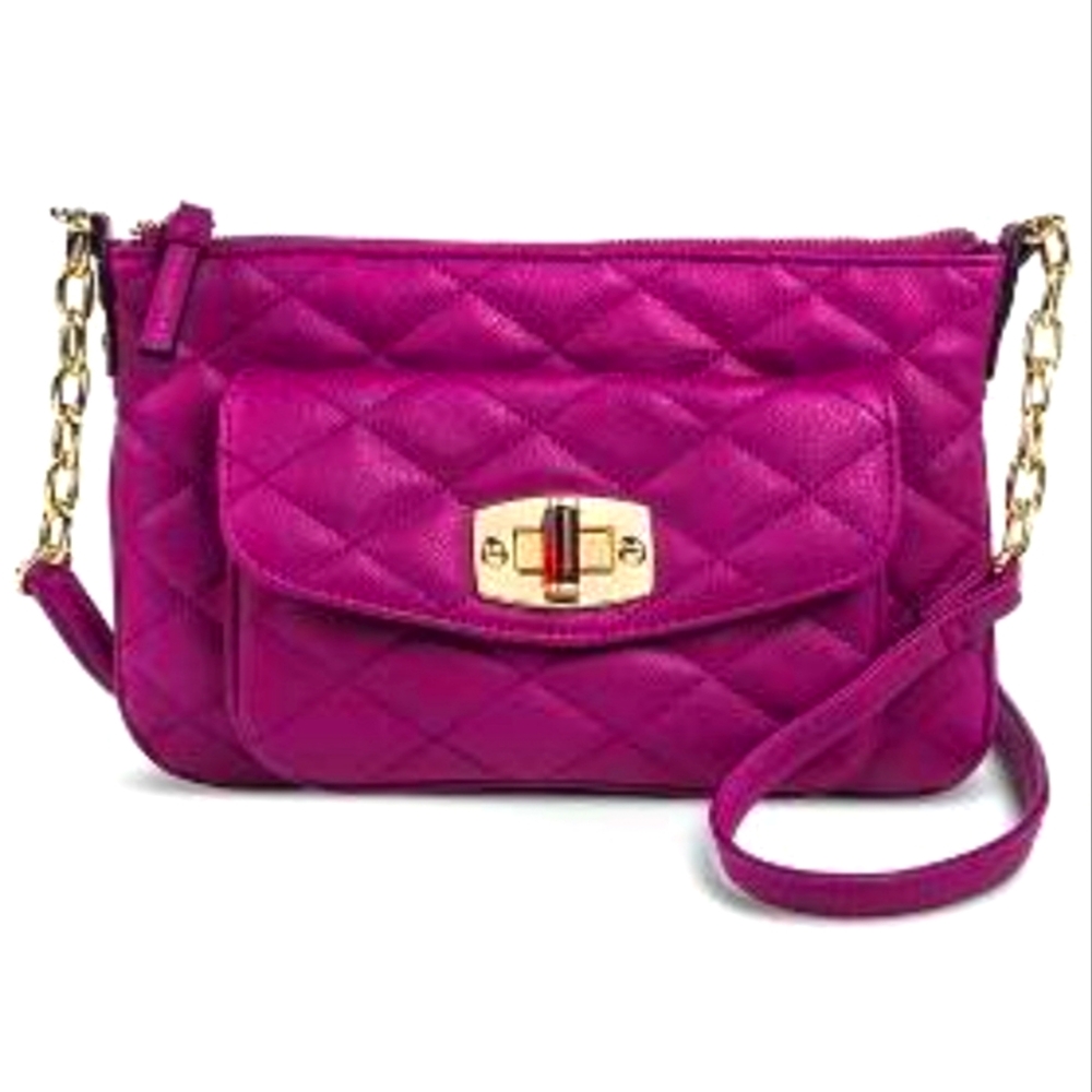 🩷 Bright magenta Merona quilted purse by Target